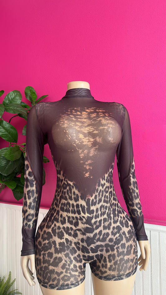 CHEETAH GIRL ROMPER